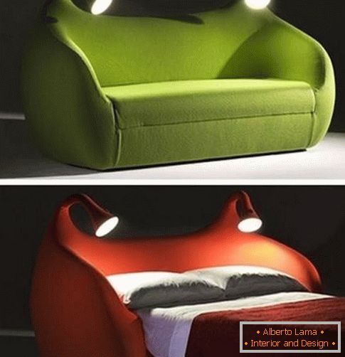 Sofa krevet u futurističkom stilu