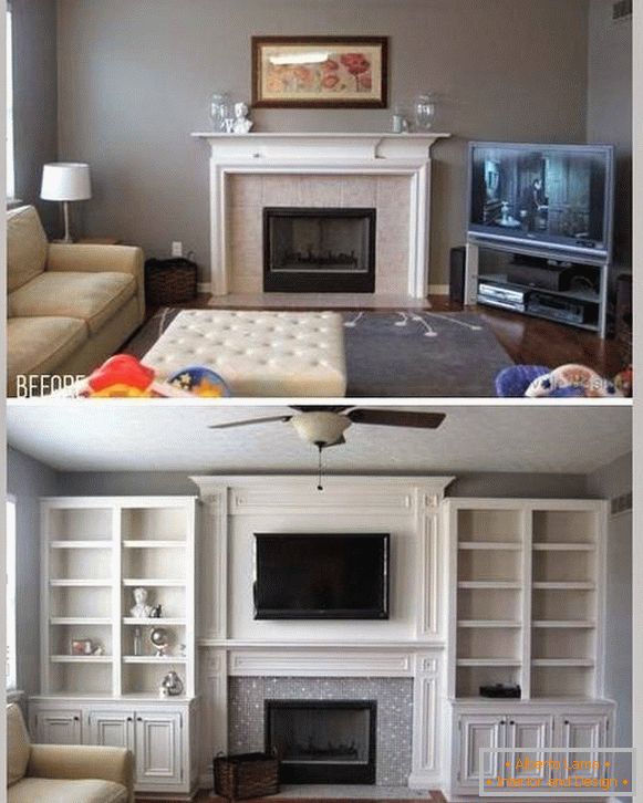 Dizajn dnevne sobe prije i poslije