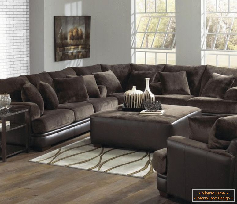 lijepo-tamno-smeđe-kauč u dnevnoj sobi-ideje-2-Barkley presjeka-sofa-set-3666-X-3150