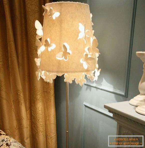 podna svjetiljka s vlastitim rukama od tkanine, fotografija 4