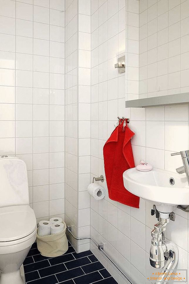 Unutrašnjost kupaonice u stanu u Stockholmu