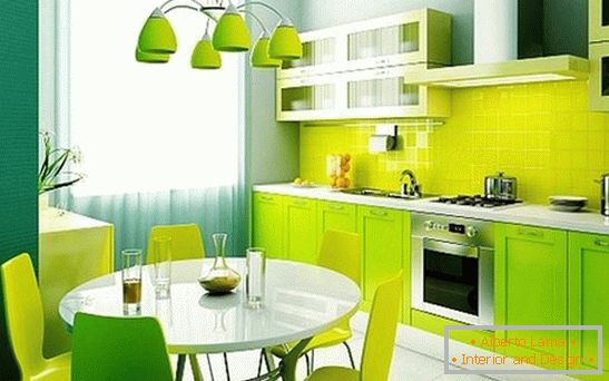 Svijetle boje naglašavaju u dizajnu kuhinje