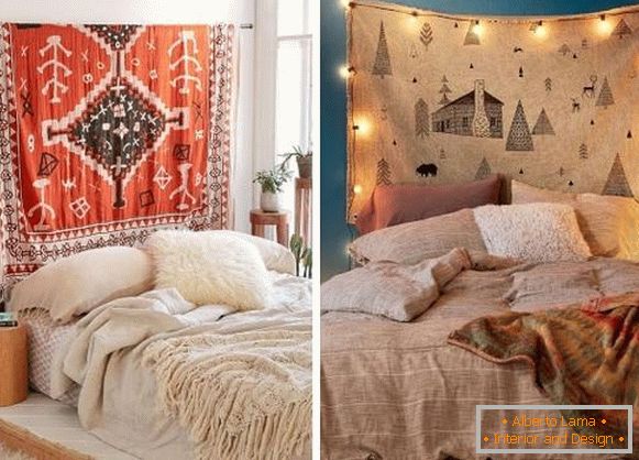 Jesen dekor interijera sa svojim rukama - foto spavaća soba