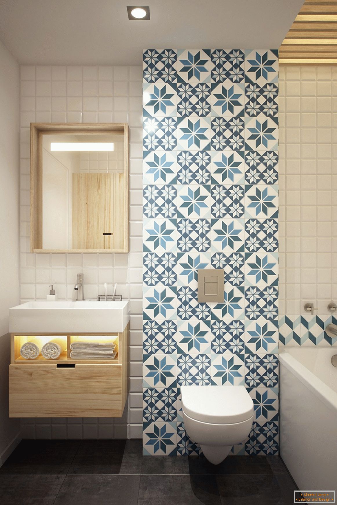 Kupaonica dizajn u skandinavskom stilu