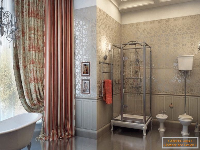Tekstil u kupaonici u klasičnom stilu