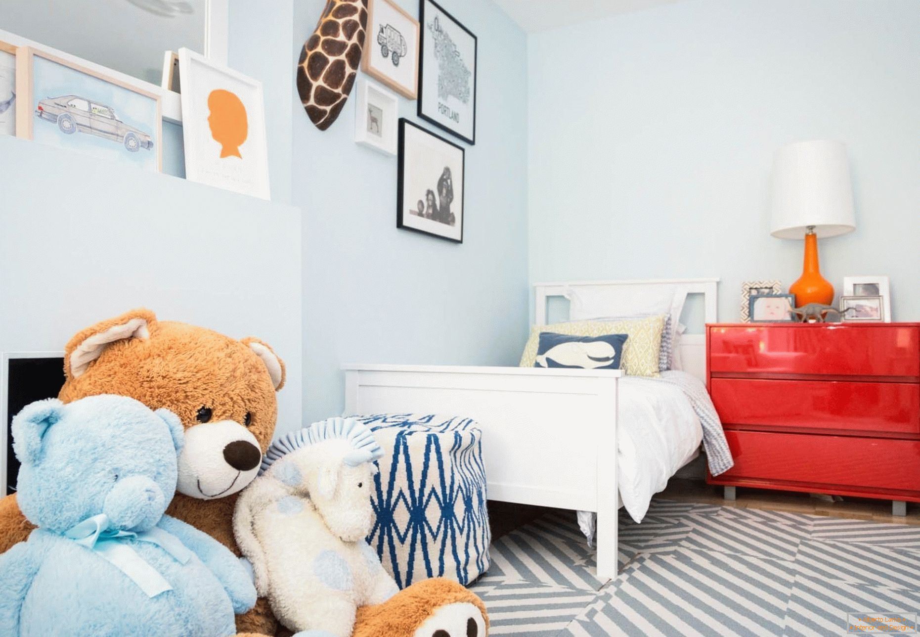 Norveški stil u dekoru spavaće sobe za dijete