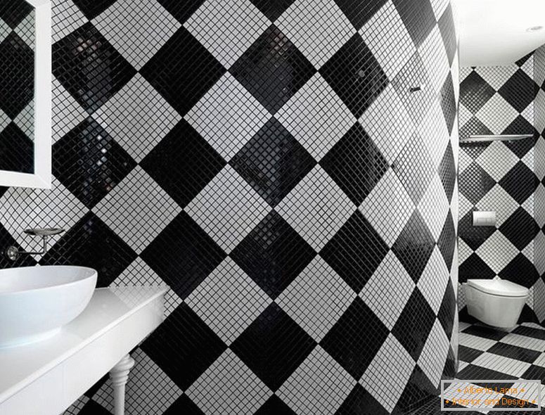 Šah pločica u kupaonici