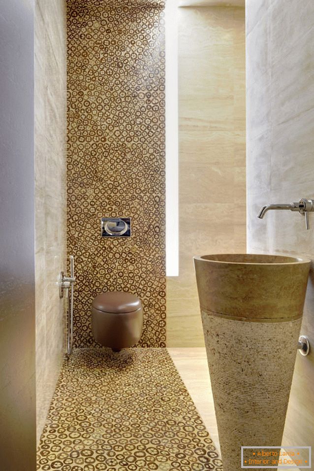 Dizajn gost kupaonice u fusion stilu
