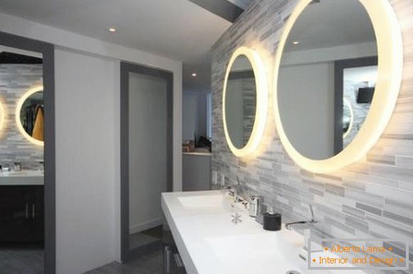 Okruglo ogledalo za kupaonicu sa svjetlom