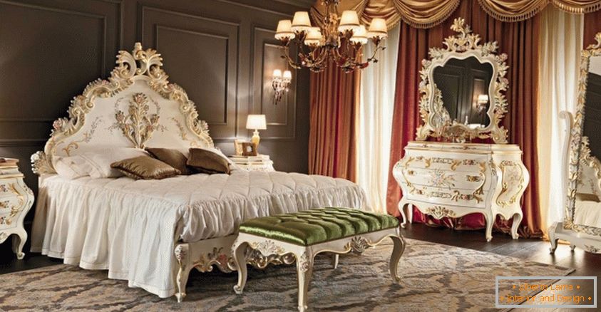 Interijer spavaće sobe u viktorijanskom stilu