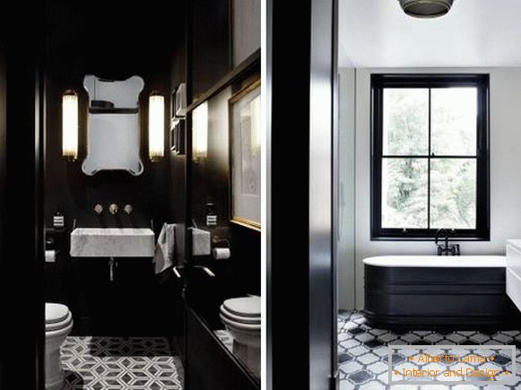 Moderna kupaonica i WC dizajn u crnoj boji