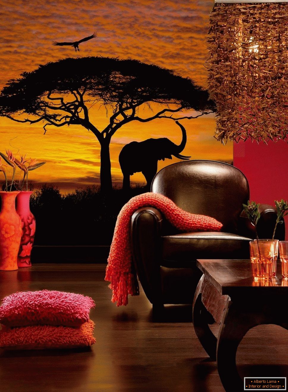 Afrički krajolik na zidu