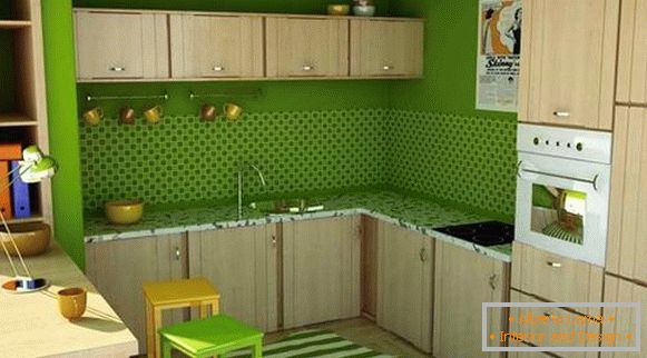 zeleni zidovi-u-kuhinji-dizajn
