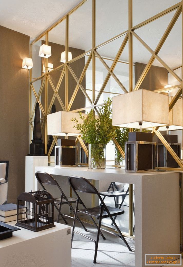 Zrcalna ploča na zidu - 55 fotografija ideja u unutrašnjosti